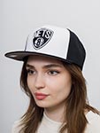 Бейсболка MITCHELL NESS арт. HHSS1051-BNEYYPPPWHBK Brooklyn Nets NBA (белый / черный)